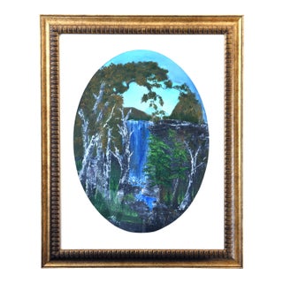 Forest Cascade, Oil on Canvas For Sale