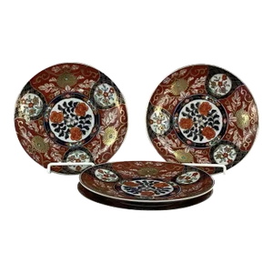 Japanese Imari Porcelain Plates, 8.25" Diameter