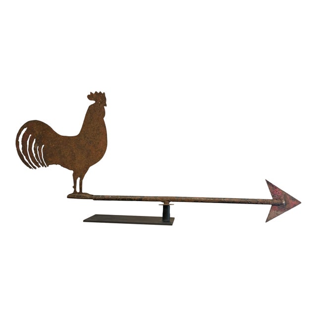 Modern Mid-20th Century American Folk Art Rooster Weathervane For Sale - Image 3 of 10