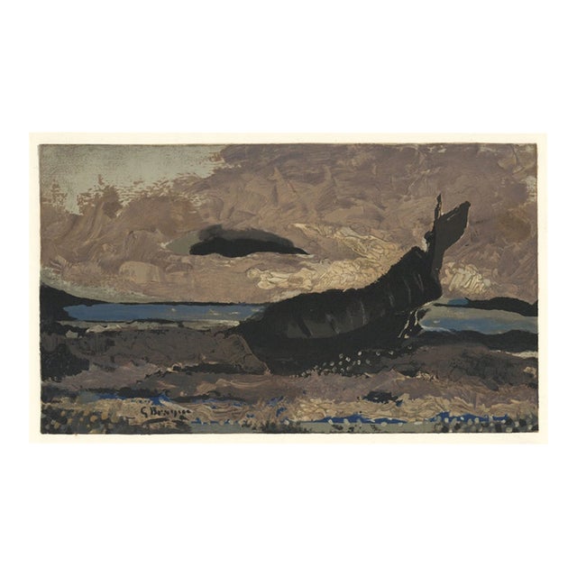 Braque Lithograph La Barque Echouee 1955, Varengeville For Sale
