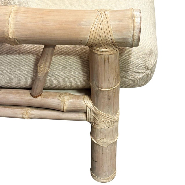 Wood 1980s Miami Coastal Elephant Bamboo Pole Sofa & Lounge Chair Living Room Set For Sale - Image 7 of 18