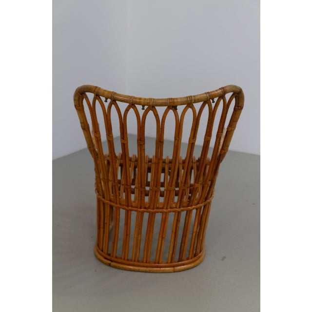 Danish Rattan Lounge Chair by Tove Kindt-Larsen for R. Wengler, 1940s For Sale - Image 11 of 18
