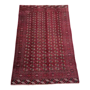 Vintage Turkmen Tekke Pattern Rug Tribal Afghan Rug