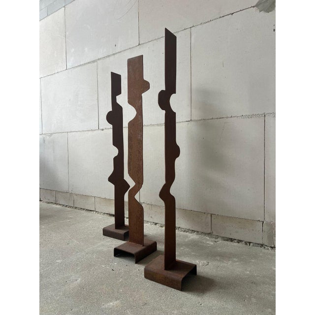Dutch Artist, Abstract Sculptures, 1970s, Steel, Set of 3 For Sale - Image 12 of 13