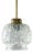 Mid-Century Italian Glass and Brass Pendant Lamp, 1960s For Sale