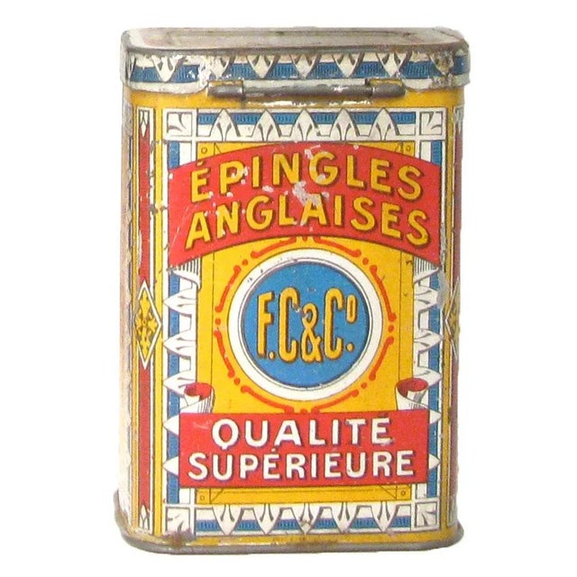 A cheery collection of antique French and Belgian metal boxes discovered at the Brussels antiques market. The largest...