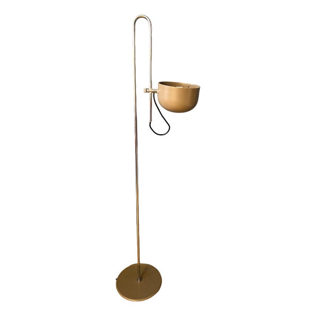 Vintage Beige Adjustable Floor Lamp For Sale