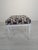 White Pouf with Ladder in Grey and Brown For Sale - Image 8 of 13