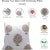 Fabdivine Handcrafted Block Print Cushion Cover 26x26 Inch Thick Cotton White-Anar For Sale - Image 4 of 4
