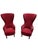 Ruby Red Contemporart High Back Chairs For Sale - Image 8 of 13