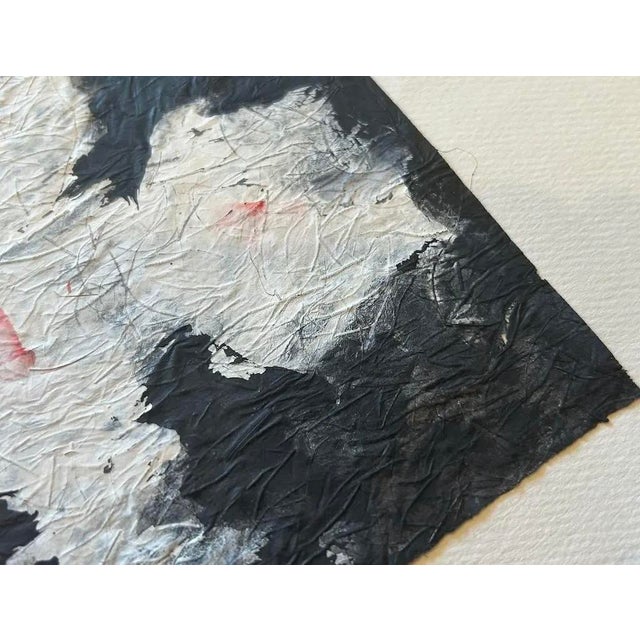 Mid 20th C. Color Saturated Mixed Media Abstract Floral Still Life on Fibrous Hand Made Paper c.1970 For Sale In Reno/Lake Tahoe - Image 6 of 12