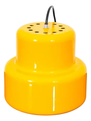 1960s Mid Century Modern Fog & Morup Pendant Light Yellow Round Jo Hammerborg Hanging