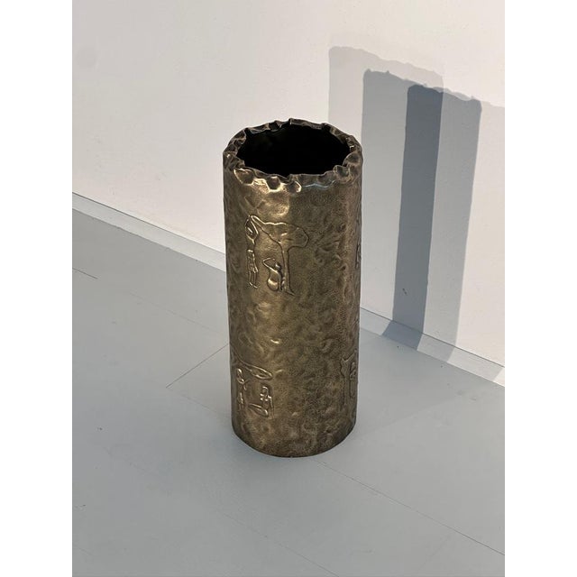 Brutalist Umbrella Stand by Angelo Bragalini, 1960s For Sale - Image 6 of 10