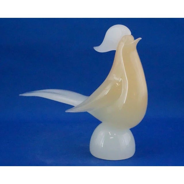 20th Century Blown Murano Opaline Glass Rooster Sculpture by Archimede Seguso, Italy For Sale - Image 9 of 18