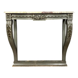 Napoleon III Curved Console Table in Lacquered Wood, 1880s For Sale