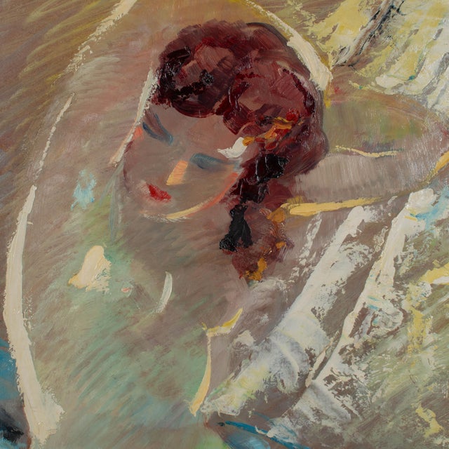 Wood Robert Falcucci Female Nude Oil Painting For Sale - Image 7 of 8
