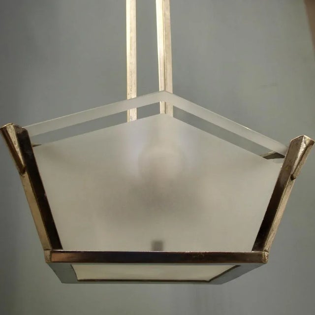 Art Deco French Pendant Lamp, 1930s For Sale - Image 9 of 11