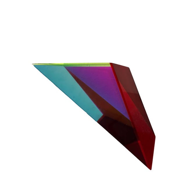 Irregular triangle, 1993 Laminated acrylic Hand signed and dated: Vasa / 1993 4" H x 12" W x 3" D (size is approximate)...