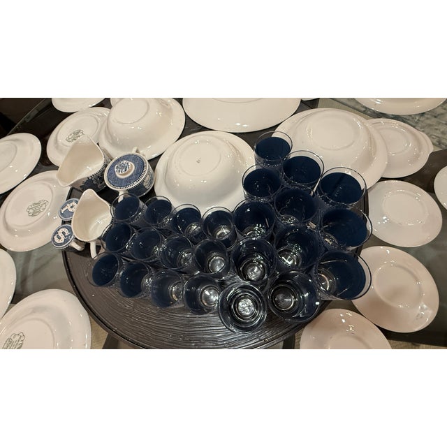 Large Collection of Currier & Ives Vintage Dish Set, With Glasses (70 Pieces Total) For Sale - Image 9 of 18