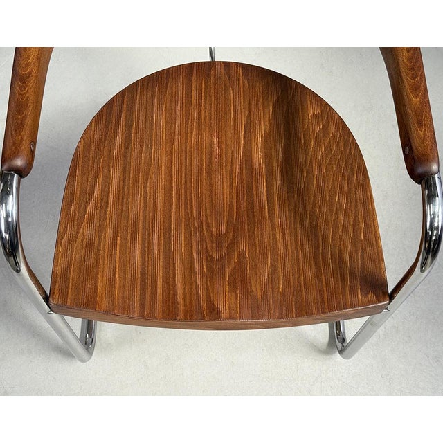 Bauhaus Chrome Chair SS33 by Luckhardt Brothers for Thonet, 1930s For Sale - Image 6 of 10