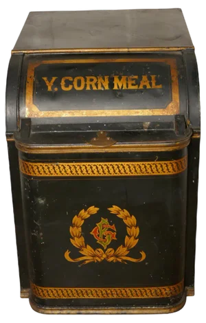 Large 19th Century American Troemner of Philadephia Toleware Cornmeal Bin, 1870s