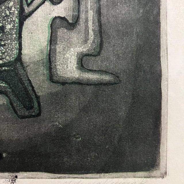 Black Maria Teresa Vieyra Rincon Original Abstract Art Paper Engraving 6/25 Pez Fish For Sale - Image 8 of 13