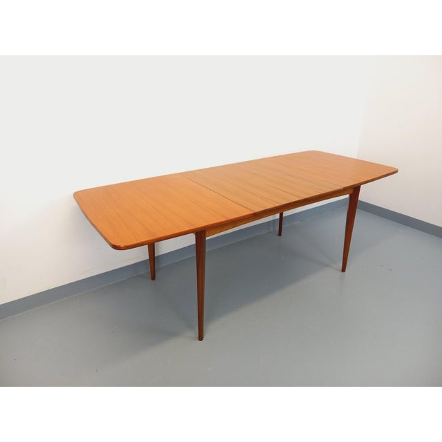 Scandinavian-Style Rectangular Dining Table in Teak with Extensions, 1950s-1960s For Sale - Image 14 of 18
