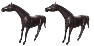 Horse Sculptures, 1940s, Set of 2