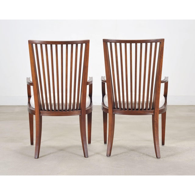 Wood Set of Six Barbara Barry for Baker Spindle Back Dining Chairs For Sale - Image 7 of 18