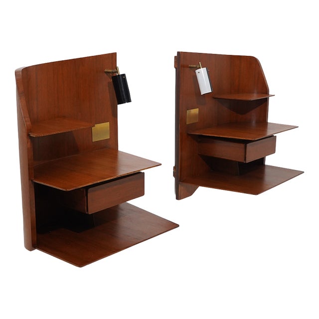 Wall-Mounted Nightstands by Gio Ponti for Dassi, 1960s, Set of 2 For Sale