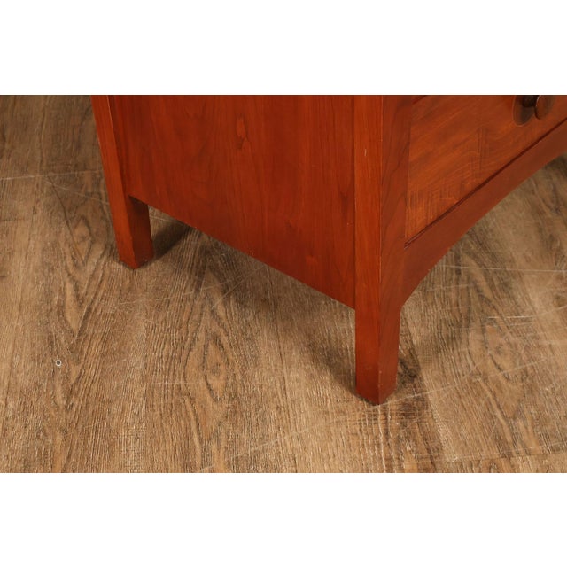 Stickley Mission Collection Harvey Ellis Cherry Three Drawer Nightstands For Sale - Image 10 of 18