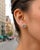 Geometric Heart Topaz Stud Earrings, Silver, Gold, Pair For Sale - Image 9 of 10