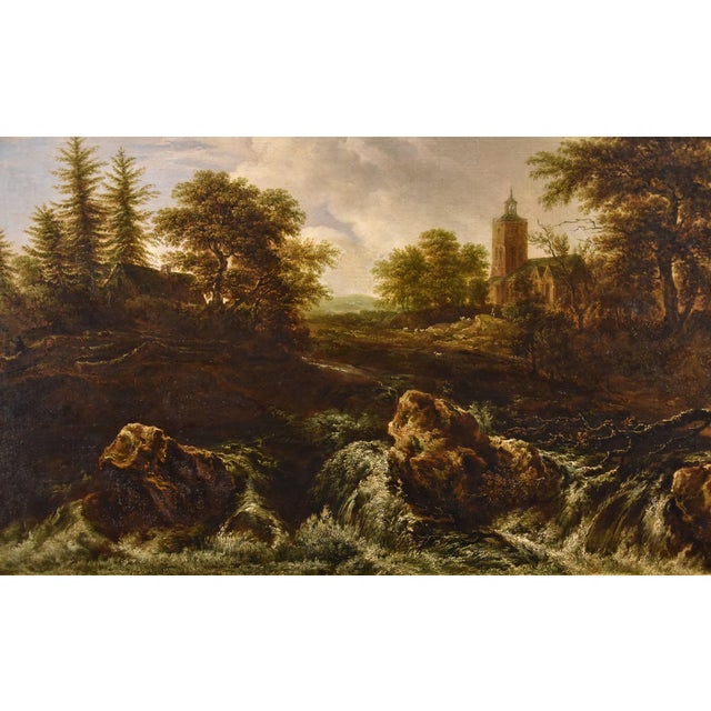 After Jacob Van Ruisdael, Landscape with Wood, 1670, Oil on Canvas, Framed For Sale - Image 10 of 18