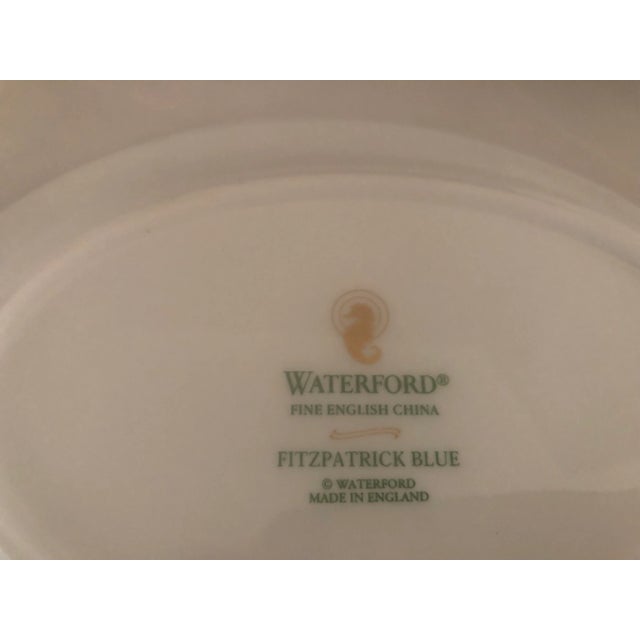 New,never used Waterford “Fitzpatrick Blue” platter, gravy and oval vegetable bowl . Introduced in 1998 , now discontinued...