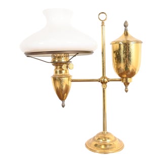 Bradley & Hubbard Antique Arts & Crafts Brass Student Lamp For Sale