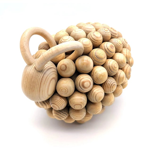 1970s 1970s Kaija Aarikka Pohjanpässi Pine Wood Ram Figurine For Sale - Image 5 of 12