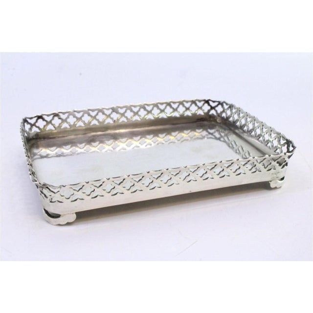 Silver Tray with Wire Rack and Feet For Sale - Image 3 of 7