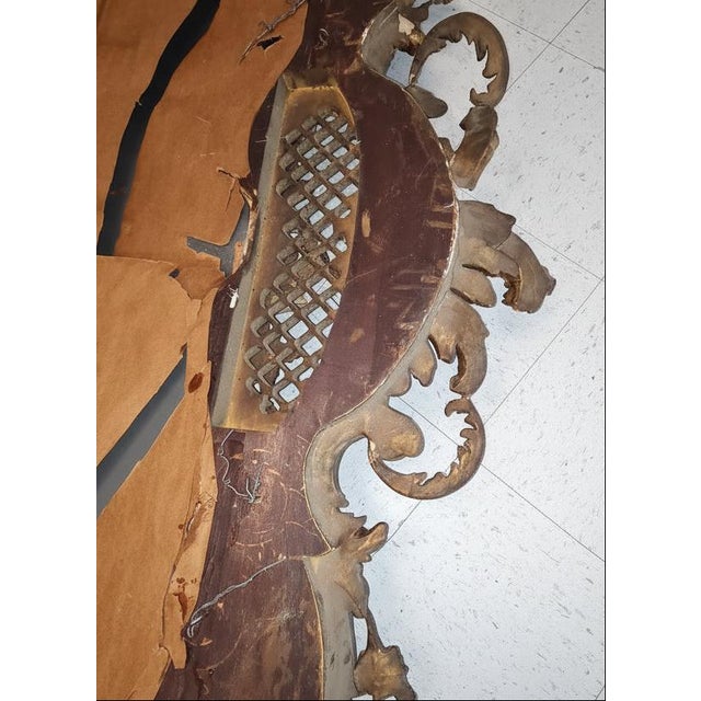 Monumental English Late 1800 Rococo /Chippendale Revival Carved Giltwood Overmantle Mirror With Ho-Ho Birds For Sale - Image 12 of 14