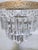 Vintage Waterfall Crystal Chandelier With Ornate Brass Crown For Sale - Image 9 of 9