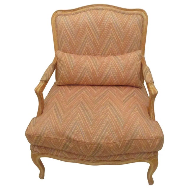 Mid 20th Century Vintage Mid Century Chevron Upholstered Chair For Sale - Image 5 of 5
