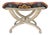 Italian Vintage Water-Gilded Silver Wood Stool For Sale