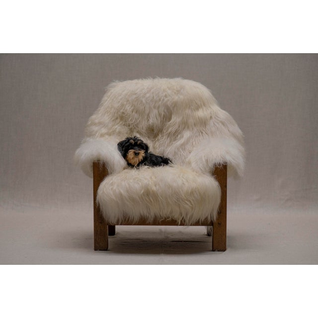 Yeti Easy Chair in Sheep Upholstery, 1960s For Sale - Image 9 of 18