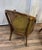 Pair Vintage Mid Century Bamboo Cane Barrel Chairs W Yellow Green Blocked Fabric For Sale - Image 4 of 4