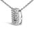 Contemporary 10K White Gold Diamond Accent "D" Initial Bubble Pendant Necklace For Sale - Image 3 of 5