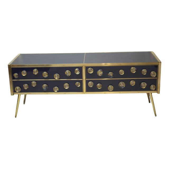 Murano Glass Sideboard by Giulio Rida For Sale