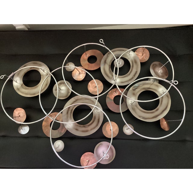 1970s 1970s Curtis Jere Style Metal Wall Hanging in an Abstract Design For Sale - Image 5 of 9