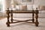 Neoclassical Style Solid Wood & ½” Beveled Glass Coffee Table With Brass Finials, Late 20th Century For Sale - Image 9 of 9