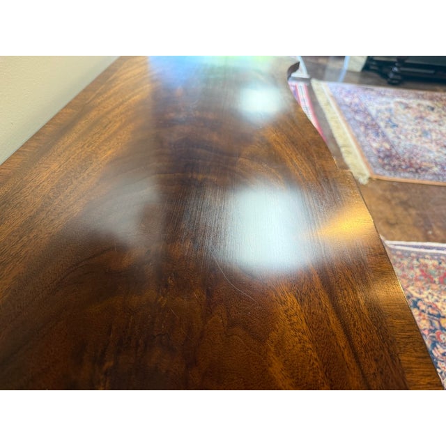 Vintage Henkel Harris Flamed Mahogany Adams Style Console Table Model No. 5758 For Sale - Image 17 of 17
