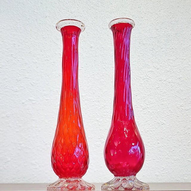 Barovier and Toso Carnelian Red Murano Glass Vase For Sale - Image 10 of 10