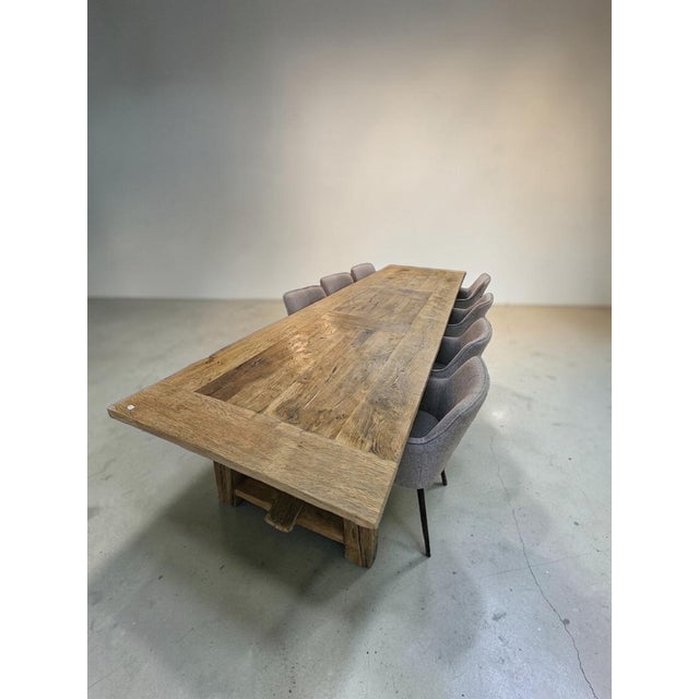 2000 - 2009 Belgian Style Oak Table, 2001 For Sale - Image 5 of 6